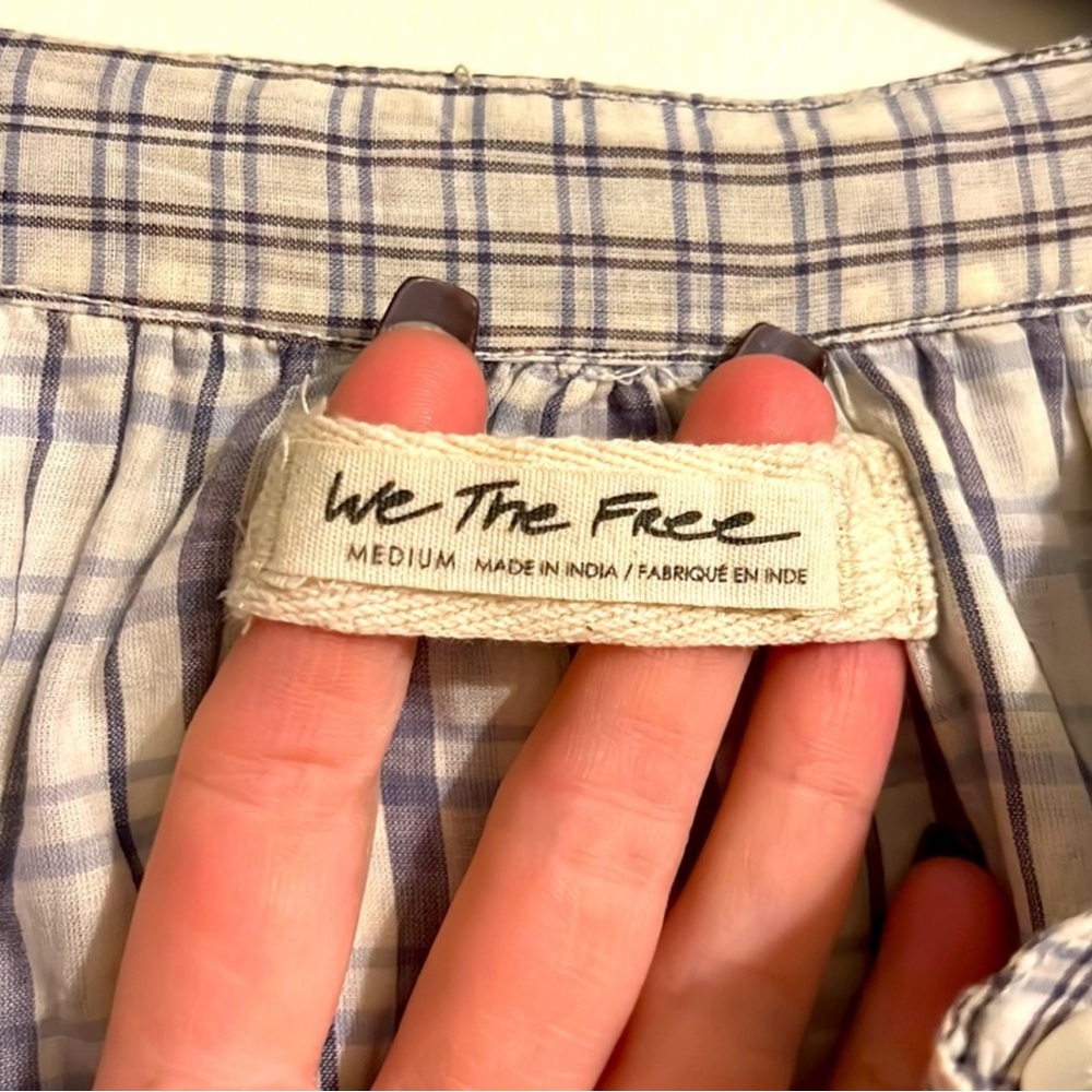 Oversized M We the Free People plaid button down - Picture 2 of 7